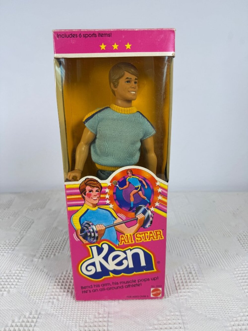 All Star Ken Doll 1981 By Mattel Includes 6 Sports Items Vintage Toy 3553 NIB